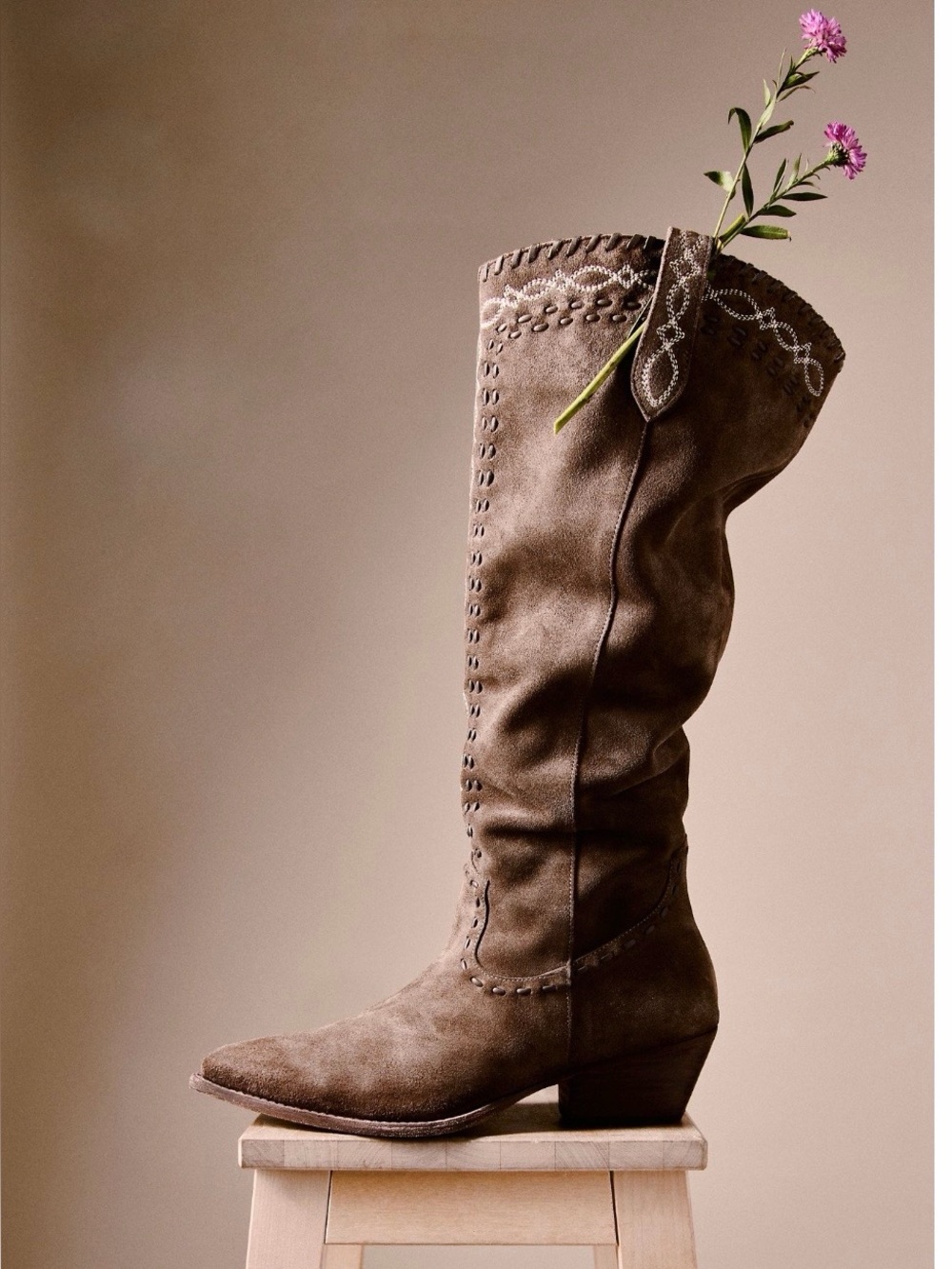 Free People Stitched Up Western Boot NWT 💯 Leather